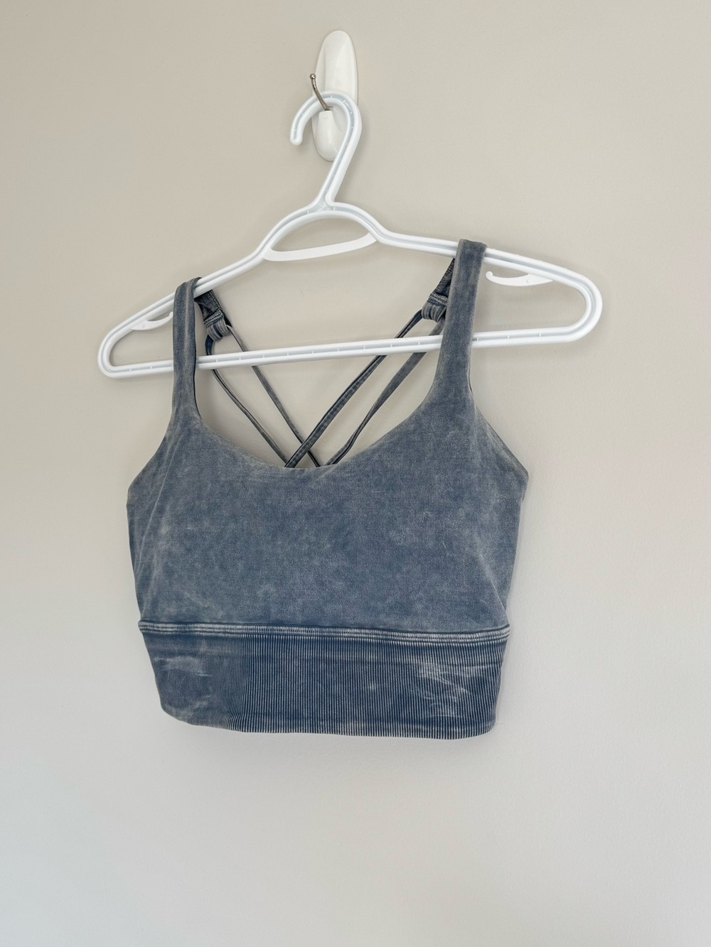 Lululemon Free To Be Bra *Long Line Rib Snow Wash Size 6